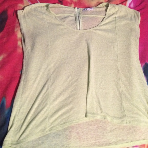 Yellow American Eagle top with zipper