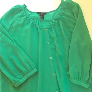 H&M mint green blouse