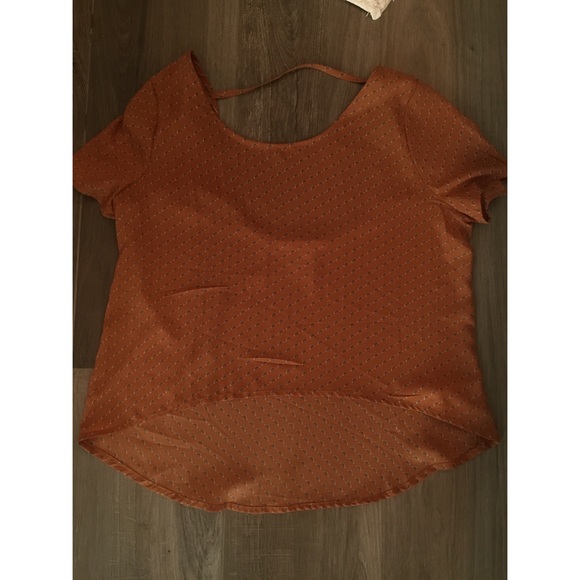 Crop top. High-low shirt
