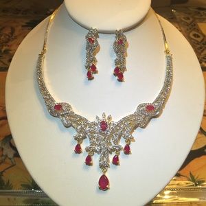 CLEARANCE! Indian gold plated jewelry set