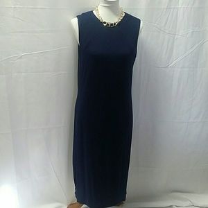 Navy blue dress long