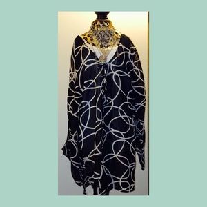 Black & white Camisole / Swimsuit Cover