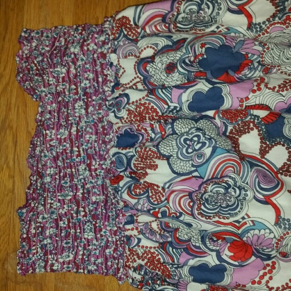 Floral print long hippie dress