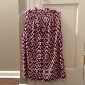 Colorful sleeveless top