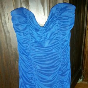 Dark purply blue sparkly cock tail dress