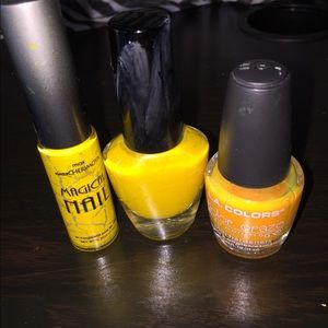 Sunshine yellow nail polish