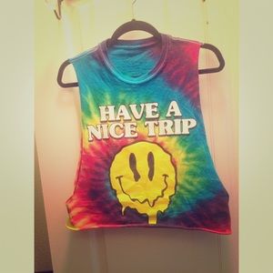 Tie dye crop top.