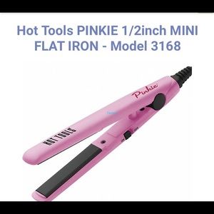Hot Tools 1/2 inch Ceramic Flat Iron mini pinkie