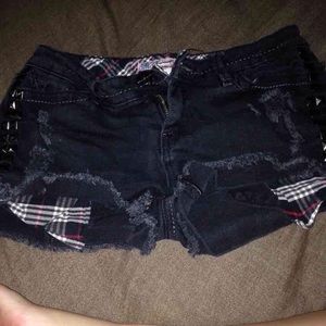 Black Studded Shorts