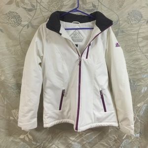 On Hold For macilynn White & Purple Rain/Snow Coat