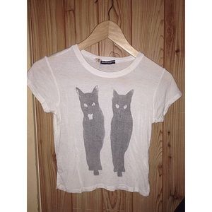 RARE BRANDY MELVILLE BLACK CAT SHIRT