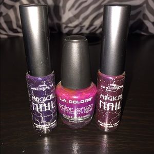 Purple/pink nail polishes💞