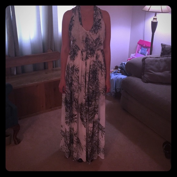 Long flowy dress.