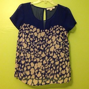 Forever 21 Sheer blue blouse