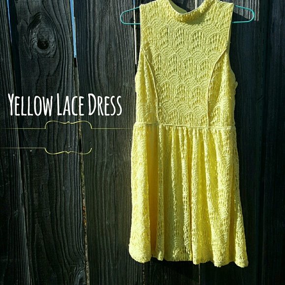 Yellow Lace Dress - Picture 3 of 3