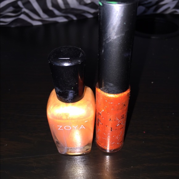 2 Orange nail polishes