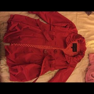 Betsey Johnson bright red jacket