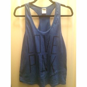 Blue Victoria's Secret Pink tank top