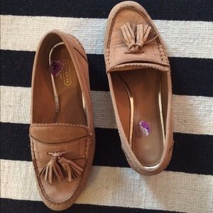 Coach suede loafers 8.5 camel