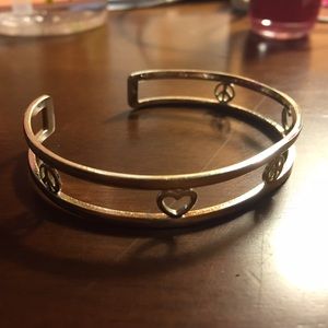 American Eagle peace & love bangle