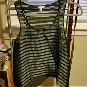 Black and gray striped tank.