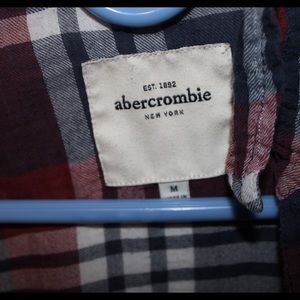 Abercrombie & Fitch Flannel Tunic in red
