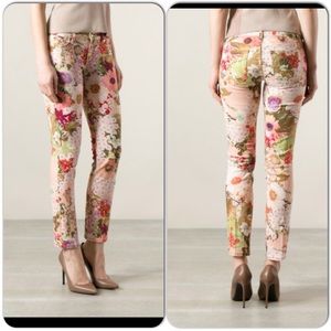 Reserved Tory Burch floral skinny denim
