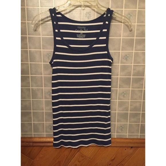 XS Sonoma Navy Striped Tank Top SOLD