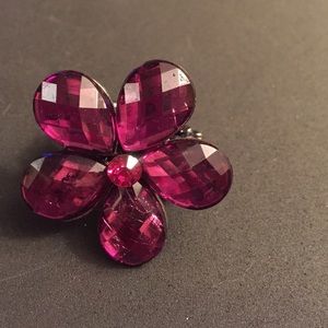 🔮🌸Purple flower stretch ring