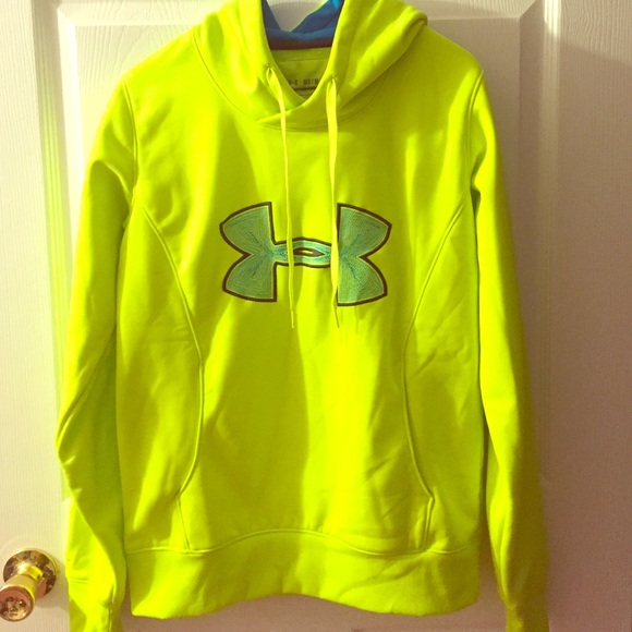Neon yellow under amour hoodie!!!
