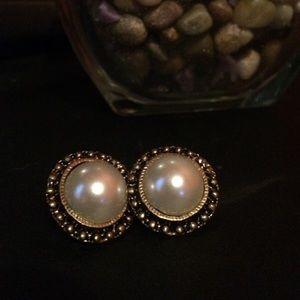 Faux Pearl Earrings