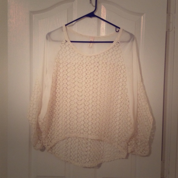 Lace Hi-low Sheer Shirt
