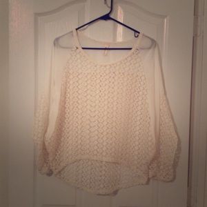 Lace Hi-low Sheer Shirt