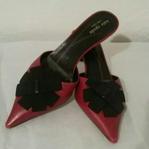 Authentic 7.5 Kate Spade SlipOn Mules Heels Shoes