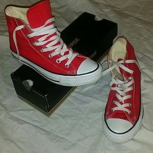 Red High Top Converse Shoes