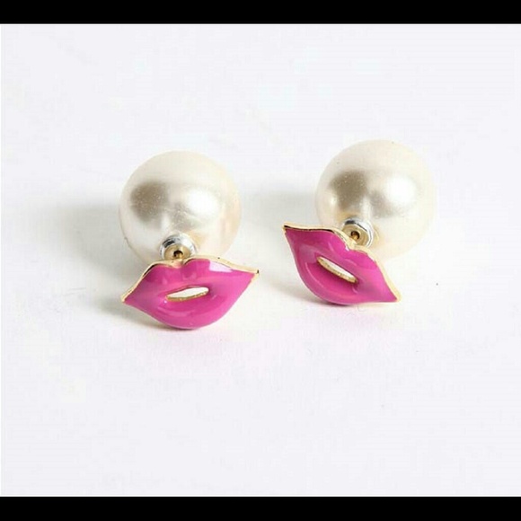 Earrings Hot Pink Double-sided