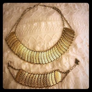 Guess necklace and bracelet