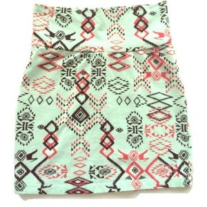 Charlotte Russe Tribal Aztec Bodycon Mini Skirt