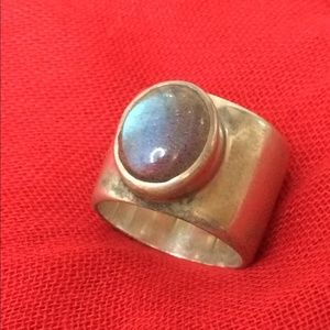 Sterling silver moonstone ring