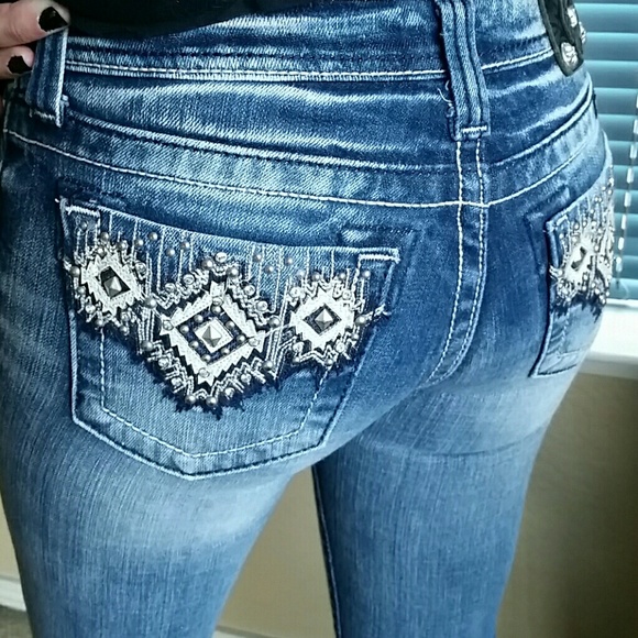 Miss Me Aztec Bling Bermuda Shorts