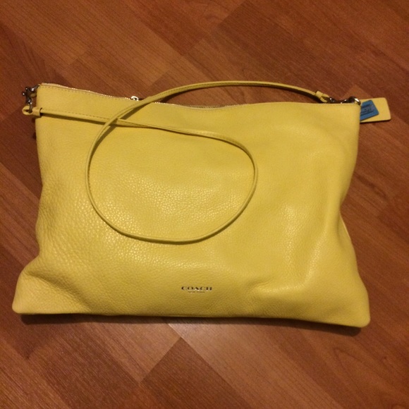 Coach Canary Yellow Leather Purse