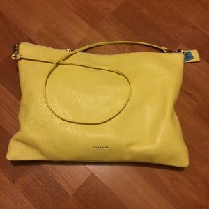 Coach Canary Yellow Leather Purse