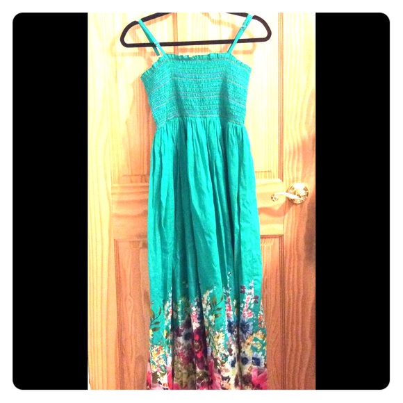 NWT Fun & Flirt By Japna Green Summer Beach Dress