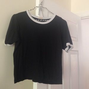 Black and white Brandy Melville tshirt