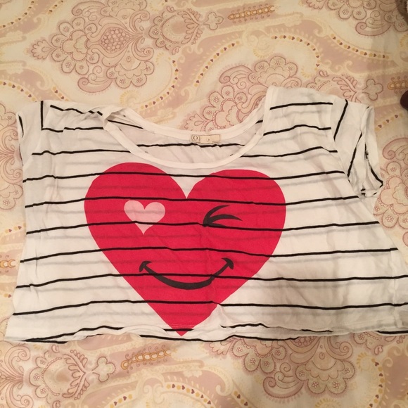Striped f21 crop top