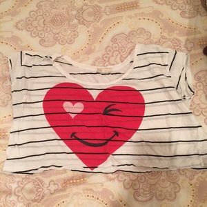 Striped f21 crop top