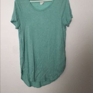 mint long tunic shirt