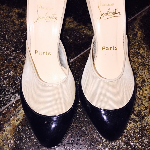 Mesh and patent clog heels - Picture 1 of 4