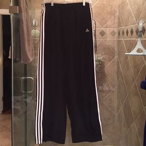 Black with white stripes wind pants (women's)