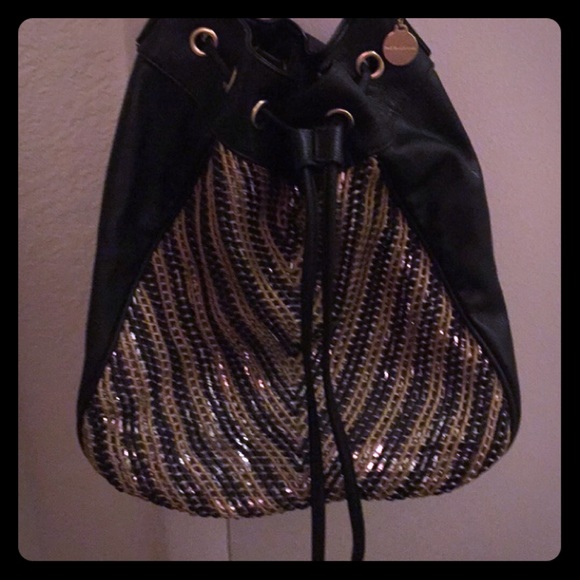 Big Buddha large sized hobo bag black and gold